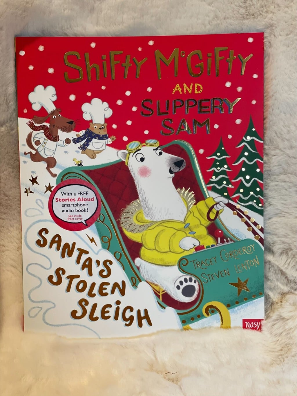 Shifty McGifty and Slippery Sam – Santa’s Stolen Sleigh – Tracey Corderoy (author), Steven Lenton (illustrator), Nosy Crow (publisher)